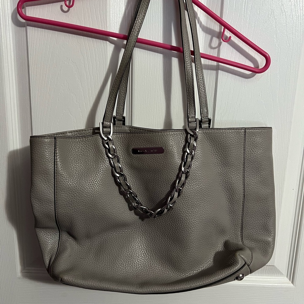 Stylish Michael Kors Gray Leather Bag